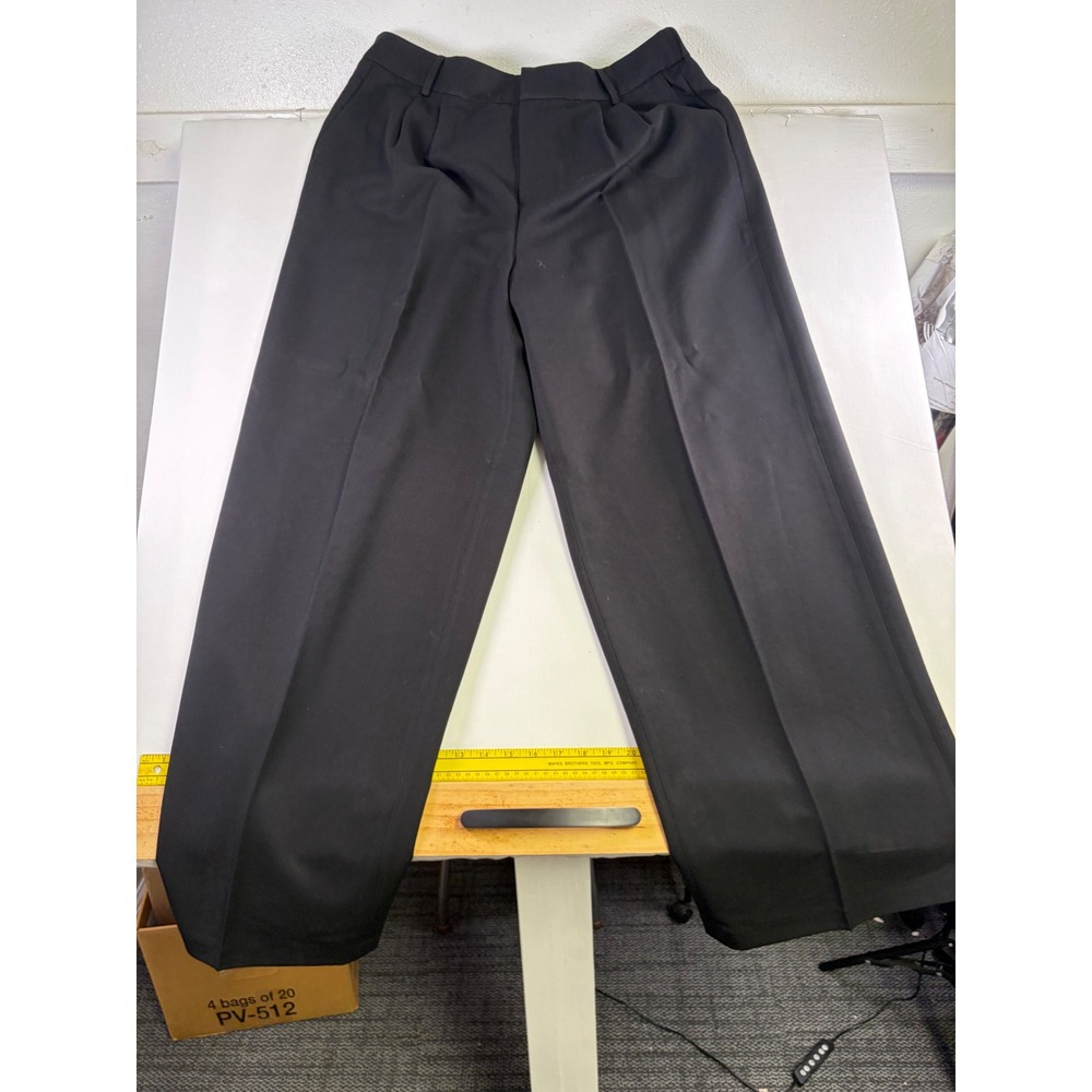 Steve Madden Black Wide Leg Trouser Pants Pleated High Rise DM43408W XL New